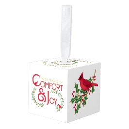 Adorno Cúbico Navidad Confort y Alegría Personalizado