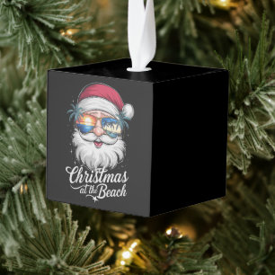 Adorno Cúbico Navidad En La Playa Vacaciones De Verano Hawaianas