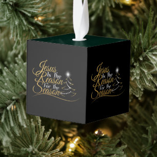 Adorno Cúbico Navidad Jesús es la Razón de la Temporada