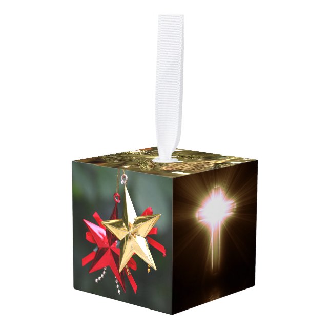 Adorno Cúbico Navidades (Anverso en perspectiva)