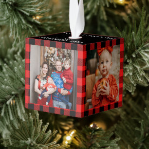 Adorno Cúbico Navidades de fotografía familiares de búfalo moder