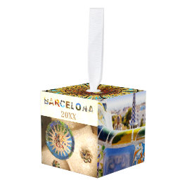 Adorno Cúbico Navidades de Fotos de Viajes de Vacaciones en Barc