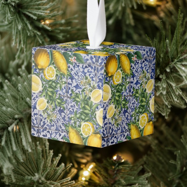 Adorno Cúbico Navidades de mosaicos portugueses de Lemons (Árbol)