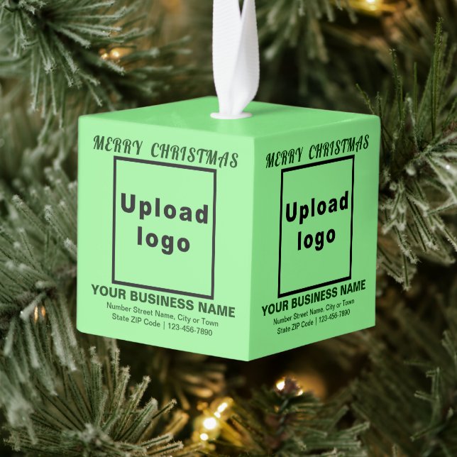 Adorno Cúbico Navidades de negocios adornamiento con cubo verde  (Árbol)