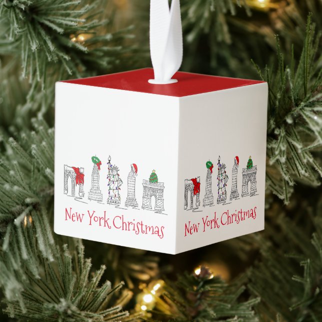 Adorno Cúbico Navidades de Nueva York navidad en Año Nuevo (Árbol)