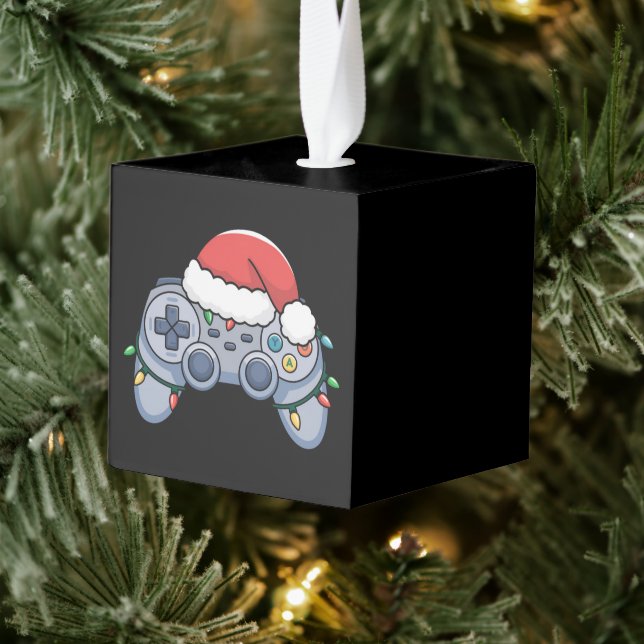 Adorno Cúbico Navidades del controlador de videojuegos Santa Hat (Árbol)