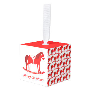 Adorno Cúbico Navidades escandinavos Personalizado de caballos r