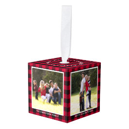 Adorno Cúbico Navidades fotográficos familiares personalizados d