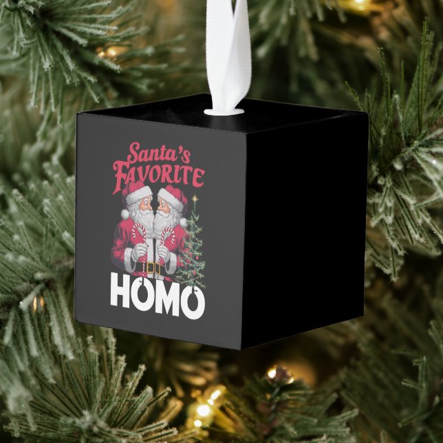 Adorno Cúbico Navidades homosexuales favoritos de Santas (Árbol)