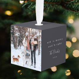 Adorno Cúbico Navidades minimalistas | Foto de Scandi Slate Gray