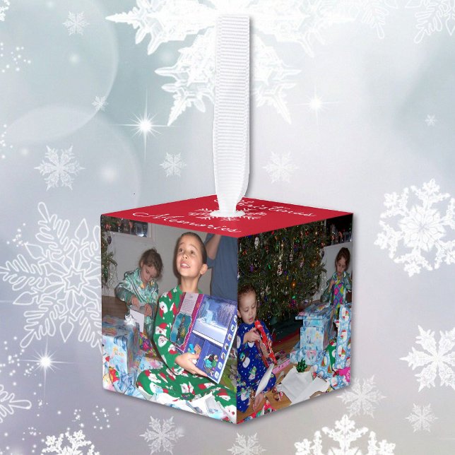 Adorno Cúbico Navidades Recuerdos 5 regalos familiares de fotos (Subido por el creador)
