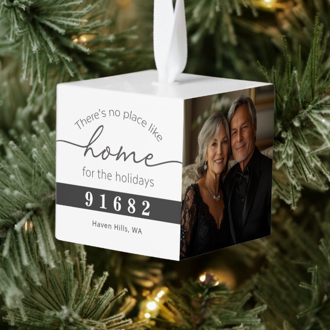 Adorno Cúbico No hay lugar como casa para las vacaciones. (Árbol)