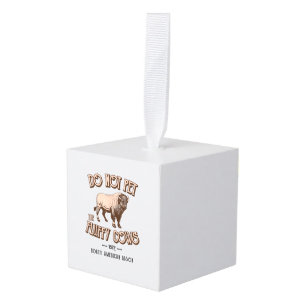 Adorno Cúbico No Mascota el búfalo de venado americano Fluffy Co