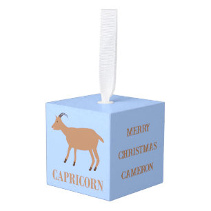 Adorno Cúbico Nombre personalizado de la cabra de signo de estre
