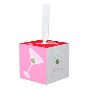 Adorno Cúbico Olive Martini Thunder_Cove