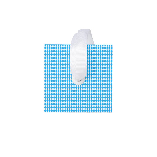 Adorno Cúbico Patrón bávaro blanco azul del Oktoberfest alemán (Parte superior (cinta))