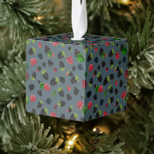 Adorno Cúbico Patrón de frambuesa 2