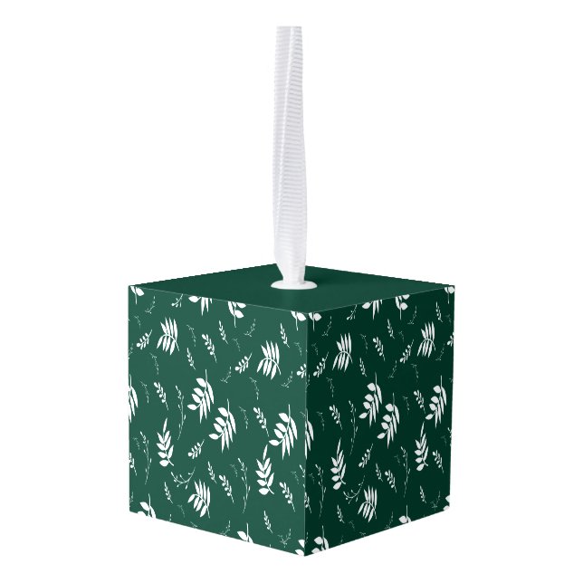 Adorno Cúbico patrón de hoja (Reverso en perspectiva)