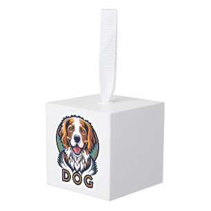 Adorno Cúbico Pegatina de perro