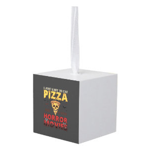 Adorno Cúbico Películas de terror de pizza Halloween Calavera Mu