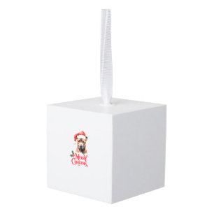 Adorno Cúbico Perro de Sussex Navidad