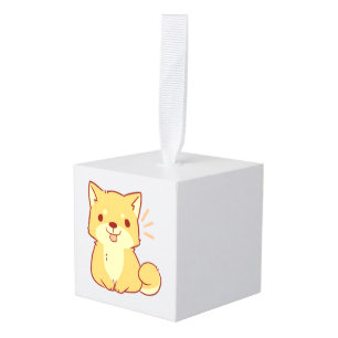 Adorno Cúbico Perro Kawaii Shiba
