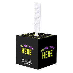 ADORNO CÚBICO PERSONALIZABLE MODERNO ESTILO NEGRO VERIFICADO MAR