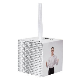 Adorno Cúbico Personalizado de código binario de computadora HAC