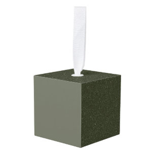 Adorno Cúbico Personalizado Moss Green Cube Ornament