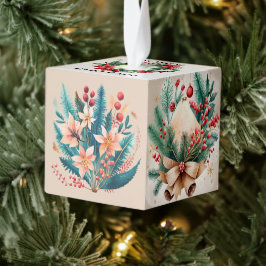 Adorno Cúbico Personalized Christmas Keepsake Ornament