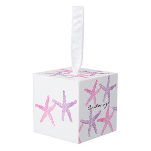 Adorno Cúbico Pink Purple Starfish Thunder_Cove