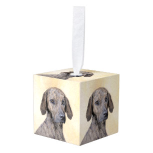 Adorno Cúbico Pintura de lott - Arte de perro original lindo