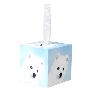 Adorno Cúbico Pintura de perro esquimal estadounidense - Arte de