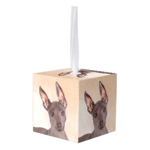 Adorno Cúbico Pintura Xoloitzcuintli - Arte Perro Original Cuto