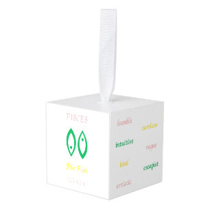 Adorno Cúbico Pisces Ornament