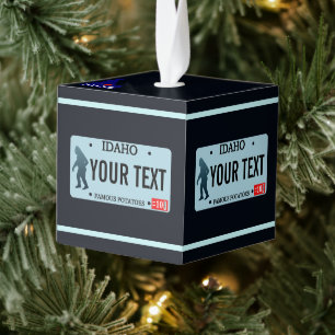 Adorno Cúbico Placa de licencia de Idaho Sasquatch