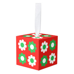 Adorno Cúbico Potencia flor de Navidad