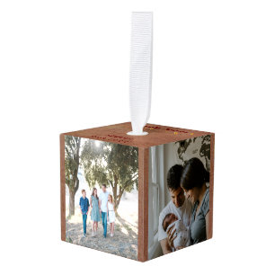 Adorno Cúbico Presentes del trineo de la alegría