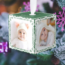 Primer Navidad de bebé Bosque Verde Personalizado