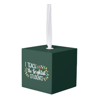 Adorno Cúbico Profesores Navidades Enseñan A Los Estudiantes Más