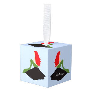 Adorno Cúbico Red Mermaid Sitting Thunder_Cove