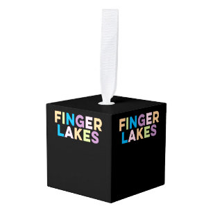 Adorno Cúbico Regalos de vacaciones coloridas de Finger Lakes Ne