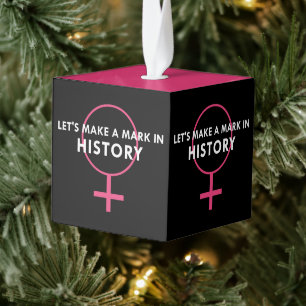 Adorno Cúbico Rótulo de género femenino - Marca en cita de la hi