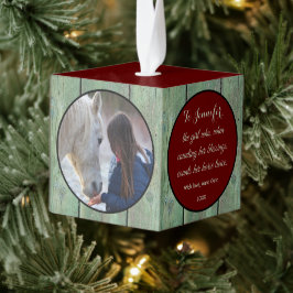 Adorno Cúbico Rústica granja Mascota Minimalista de caballos 2 F