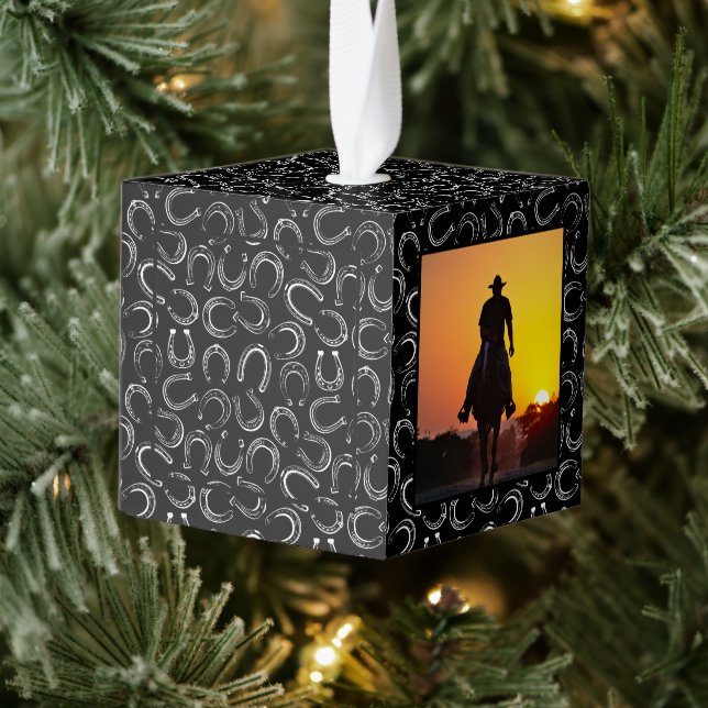 Adorno Cúbico Rústico Mascota de Caballos de Vaquero de Farmacia (Árbol)