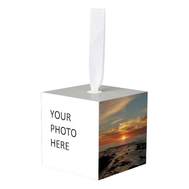 Adorno Cúbico San Diego Sunset II (Anverso en perspectiva)