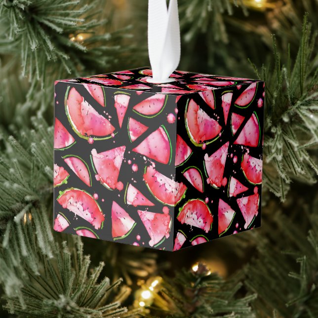 Adorno Cúbico sandía acuática 2 (Árbol)