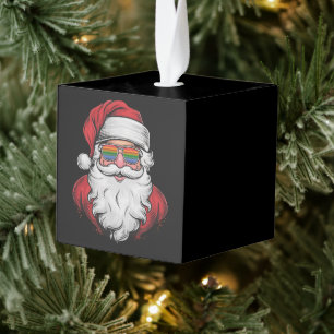 Adorno Cúbico Santa Gafas de Sol Navidades del Orgullo Pajama X-