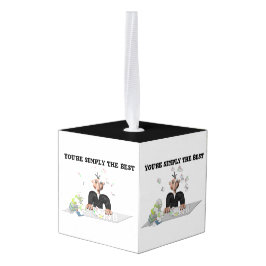 Adorno Cúbico Sencillamente eres el mejor texto personalizado