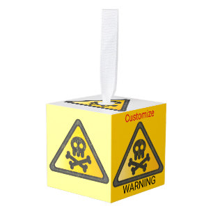 Adorno Cúbico Signo de advertencia tóxica Thunder_Cove
